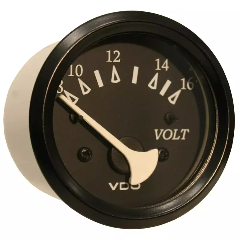 VDO 332-11805 Cockpit Marine Black Voltmeter 8-16V - Black