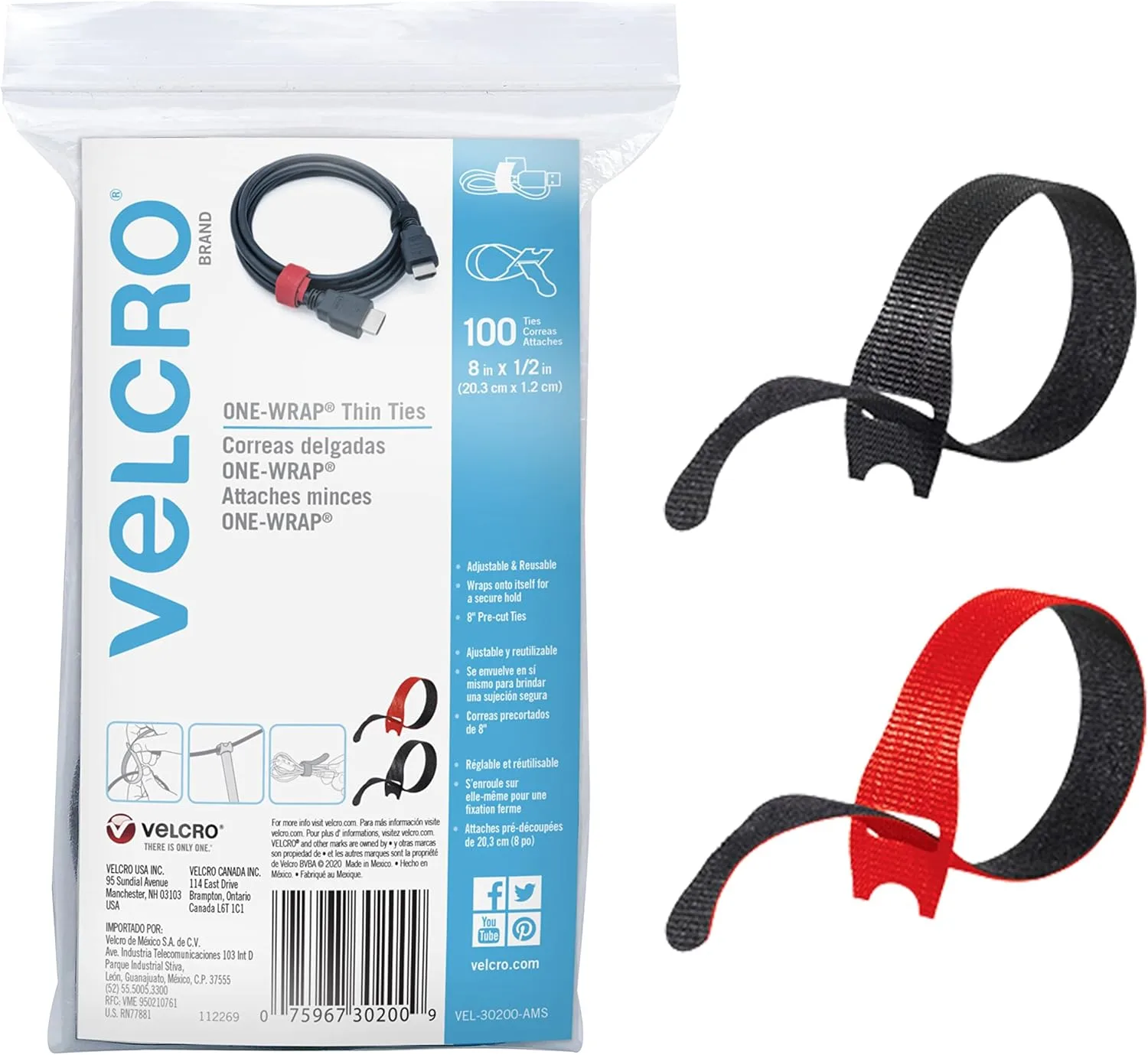VELCRO Brand ONE-WRAP Cable Ties