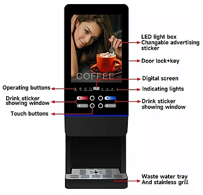 DISPENSADOR ELITE CAFE SOLUBLE