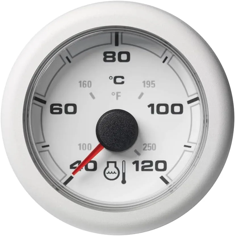 Veratron 52MM (2-1/16") OceanLink Coolant Temperature Gauge - 120°C/250°F - White Dial & Bezel