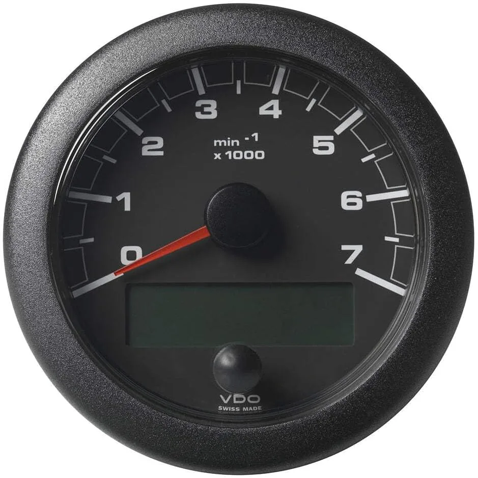 Veratron 3-3/8" (85MM) OceanLink NMEA 2000 Tachometer - 7000 RPM - Black Dial & Bezel