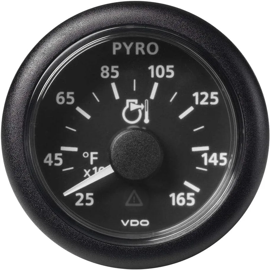 Veratron 52 MM (2-1/16") ViewLine Pyrometer - 250° to 1650°F - Black Dial & Bezel
