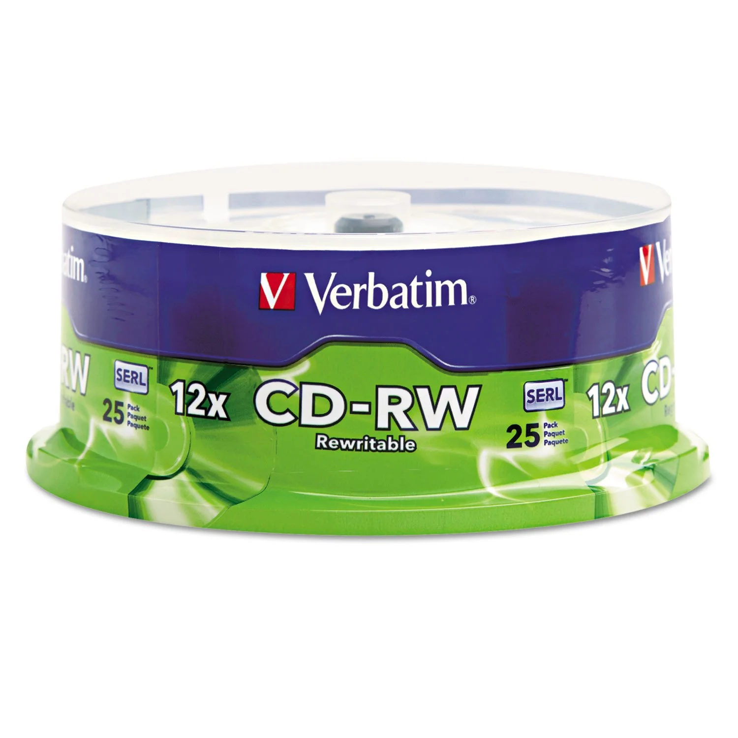 Verbatim CD-RW 700MB 4X-12X Rewritable Disc - 25 Pack Spindle