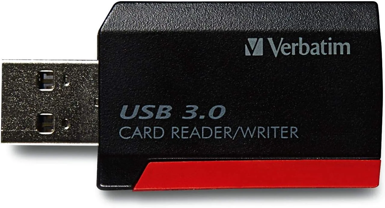Verbatim Pocket Card Reader, USB 3.0 - Black