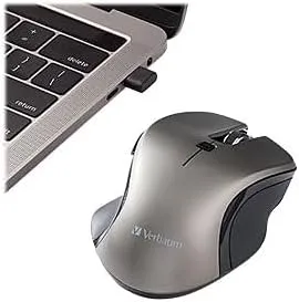 Verbatim USB-C Wireless Blue LED Mouse - Graphite - 70245