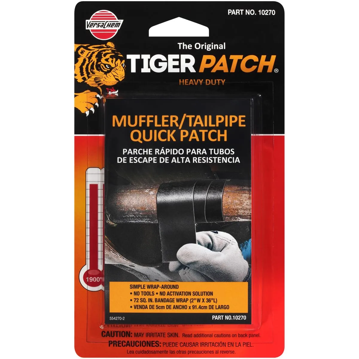Versachem Tiger Patch Muffler & Tailpipe Wrap - 2 in x 36 in
