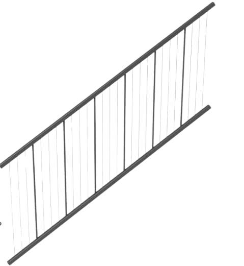 Fortress AL13 Home Vertical Cable Rail STAIR Panels