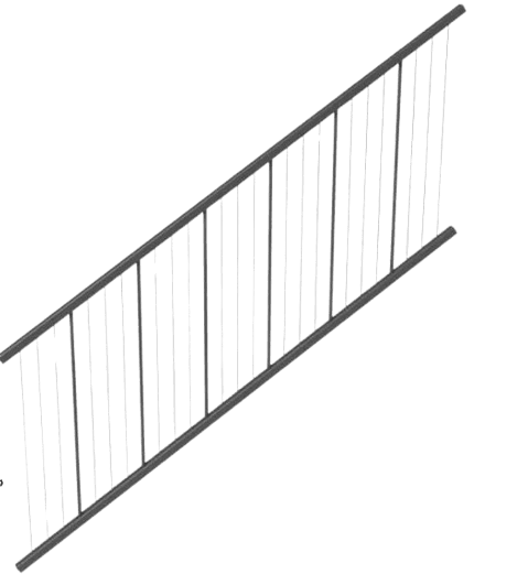 Fortress AL13 Home Vertical Cable Rail STAIR Panels