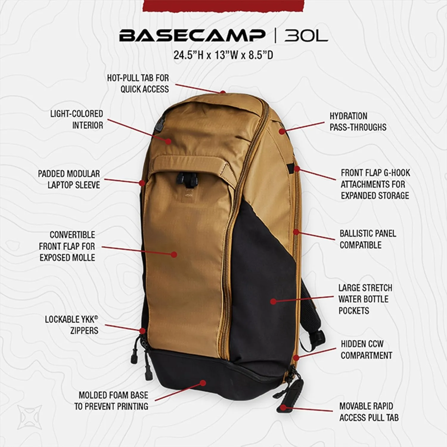 VERTX Basecamp EDC Tactical Backpack 30L