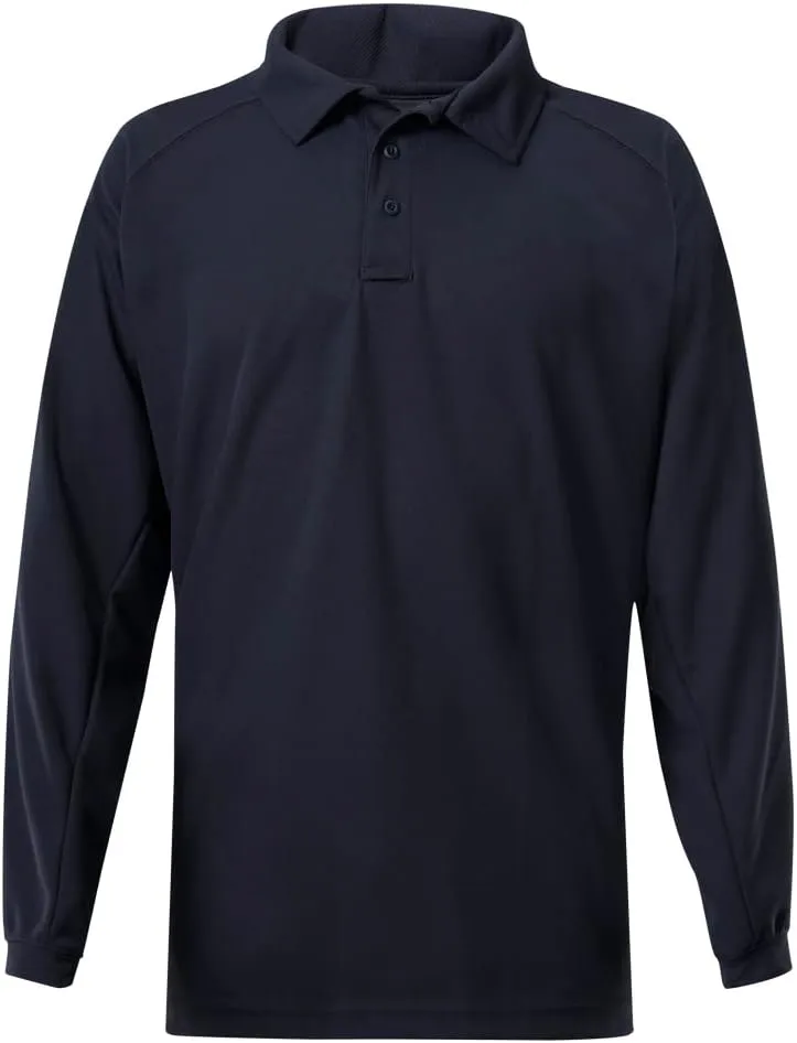 VERTX Mens Coldblack Long-Sleeve Tactical Polo Shirt