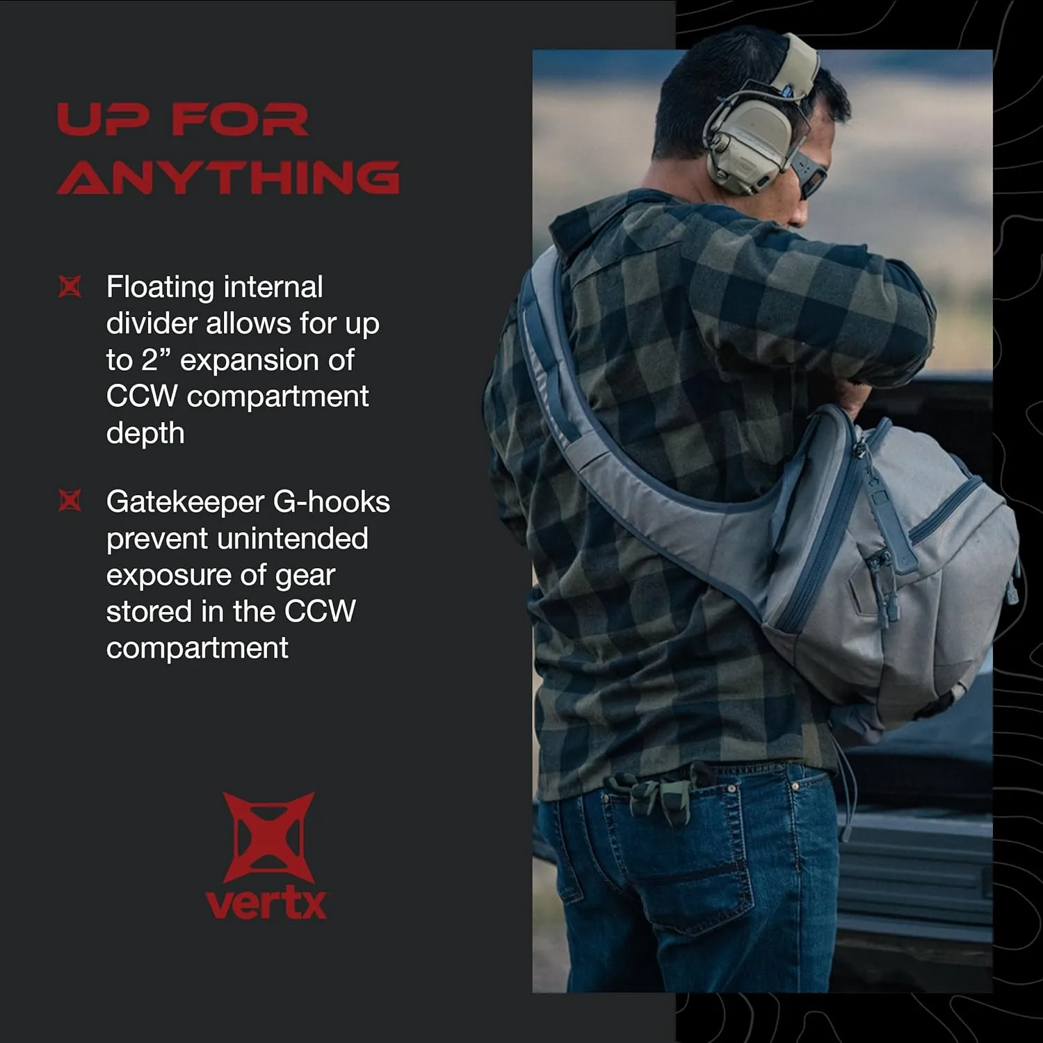 VERTX Commuter 22L EDC Tactical Sling Pack Backpack
