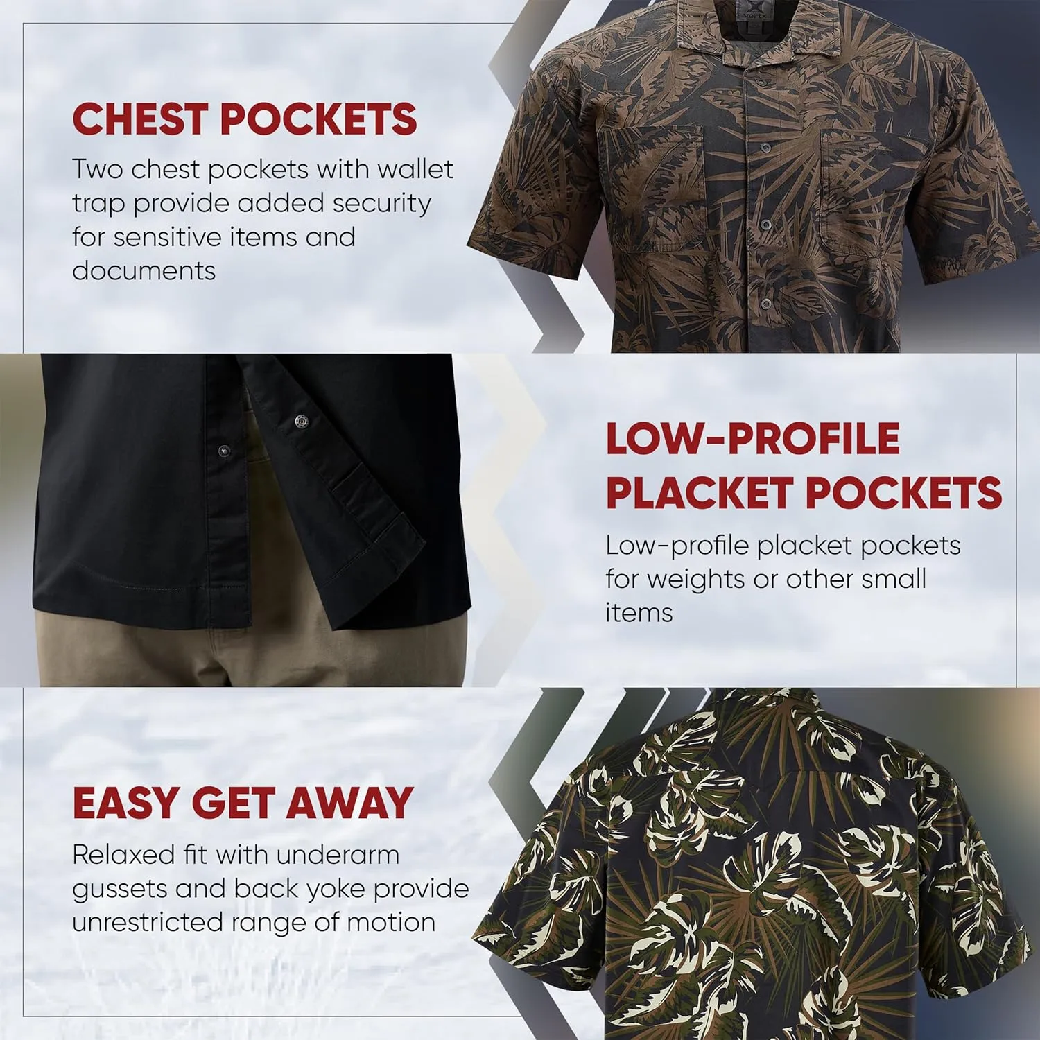 VERTX Dadeland CCW Mens Concealed Carry Shirt