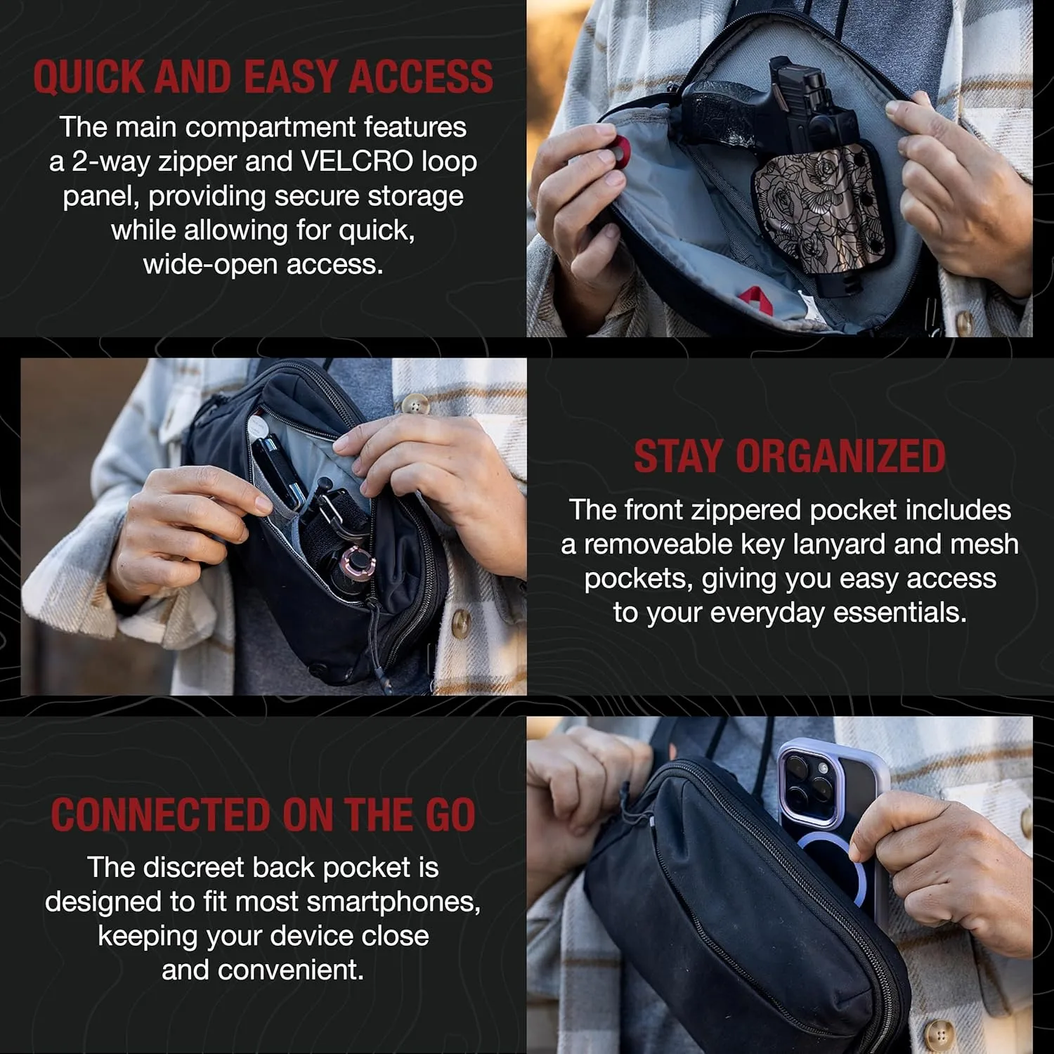 Vertx Everyday Fanny Pack 2.0 CCW Tactical Concealed Carry Waist Bag