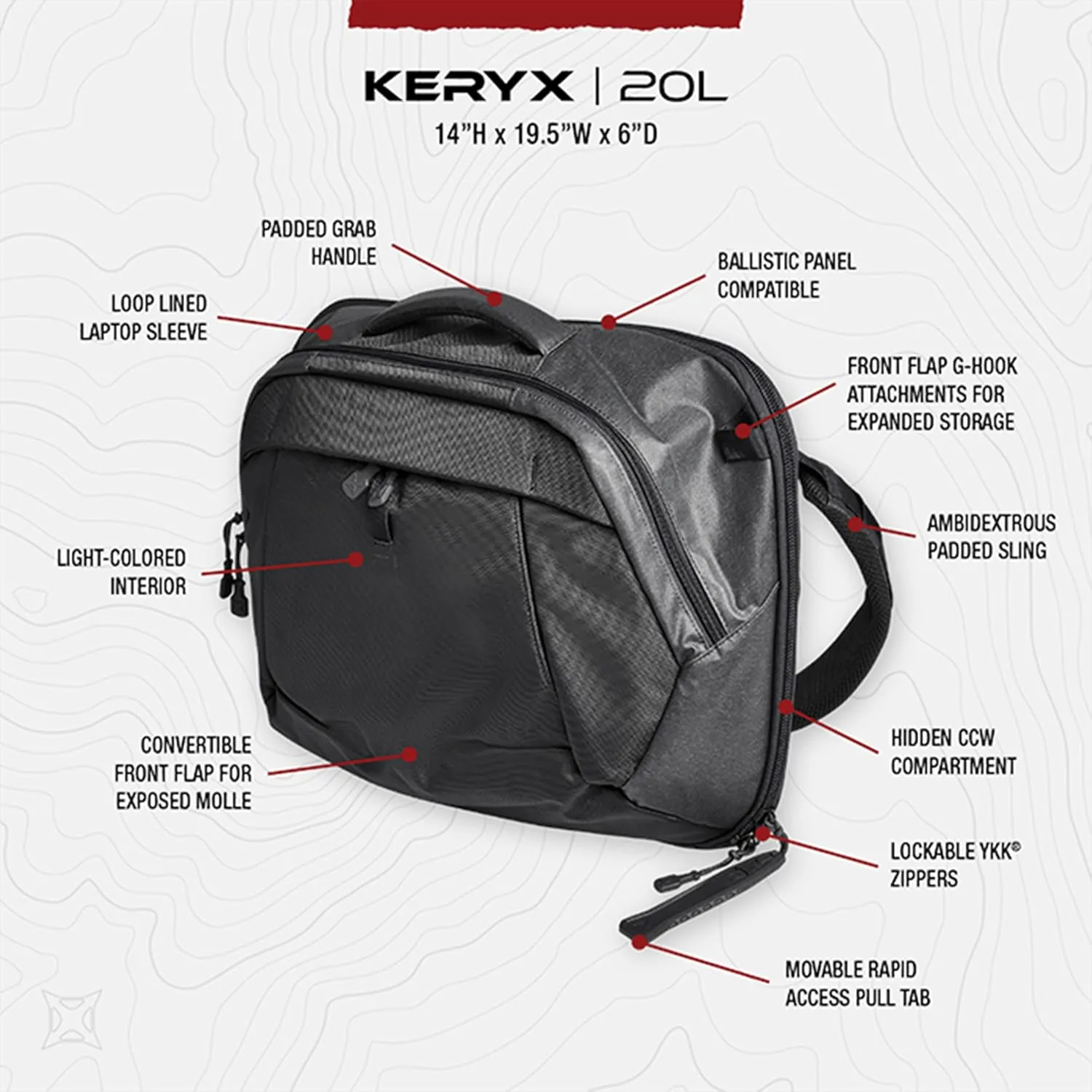 VERTX Keryx Tactical Sling Bag 20L