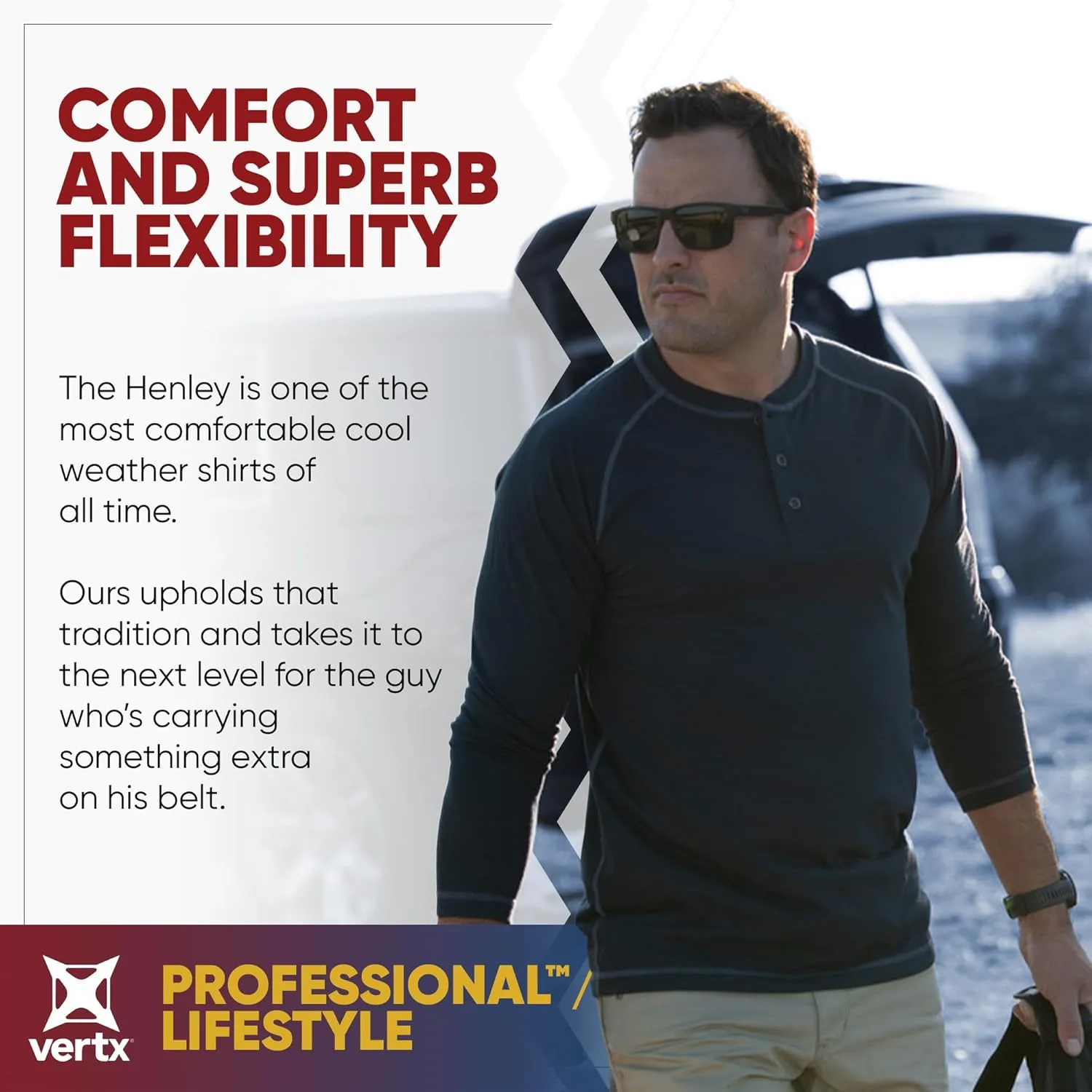 VERTX Men's Action Henley