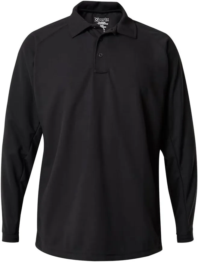 VERTX Mens Coldblack Long-Sleeve Tactical Polo Shirt