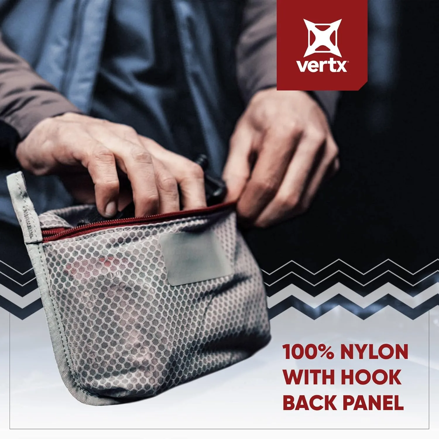 VERTX Overflow Mesh Zipper Pouches for Tactical Gear and Backpack Accessories