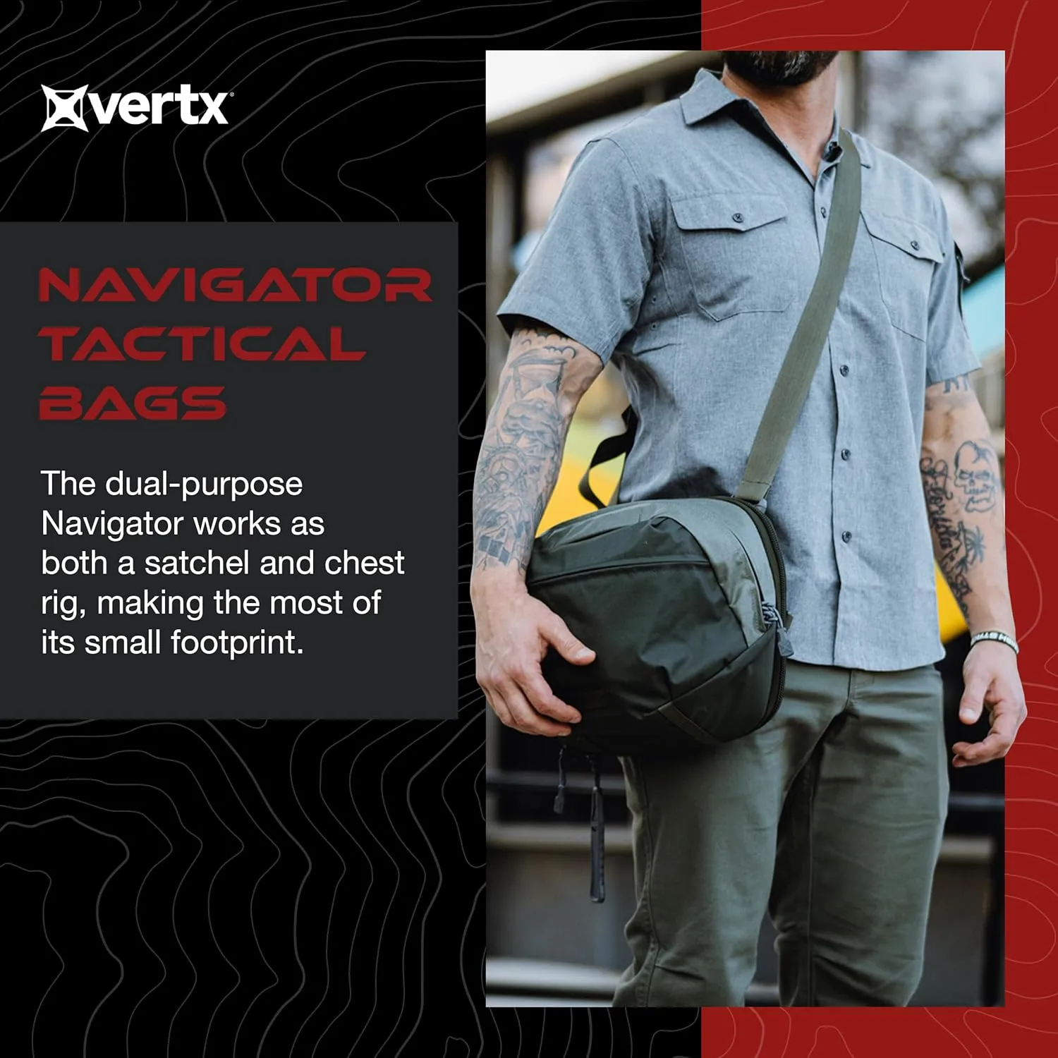 VERTX Navigator Tactical Sling Bag Crossbody 10L