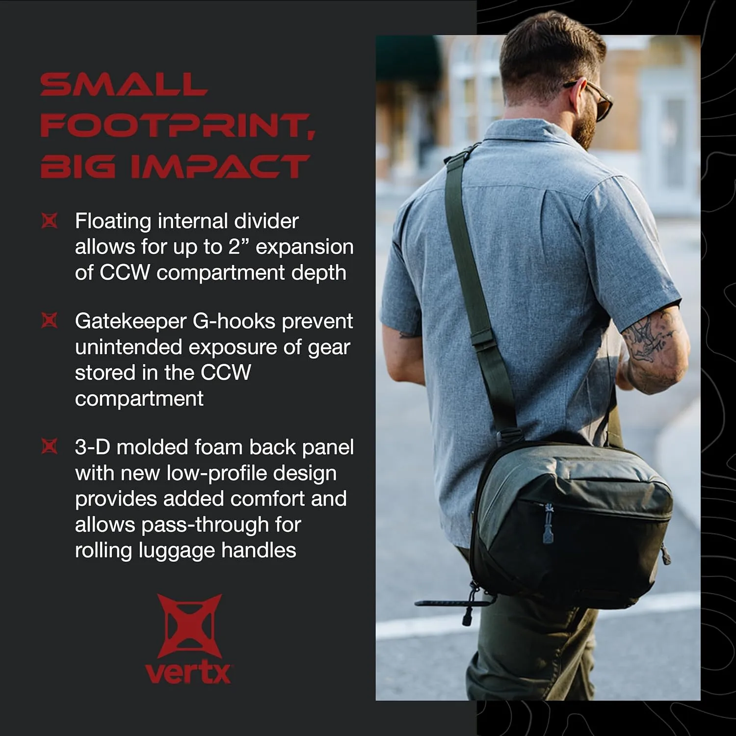 VERTX Navigator Tactical Sling Bag Crossbody 10L