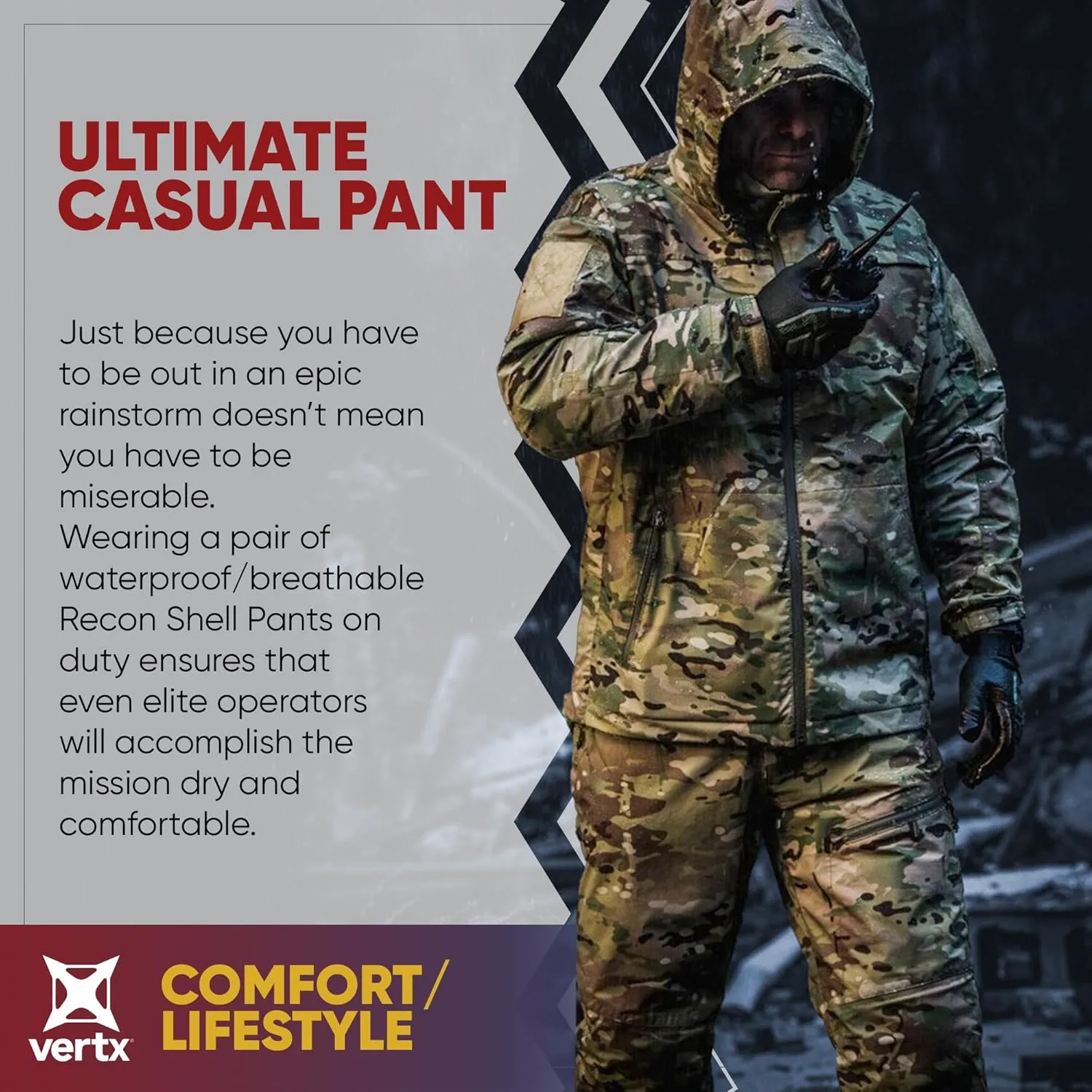 VERTX Recon Shell Pant - Waterproof Breathable Tactical Pant