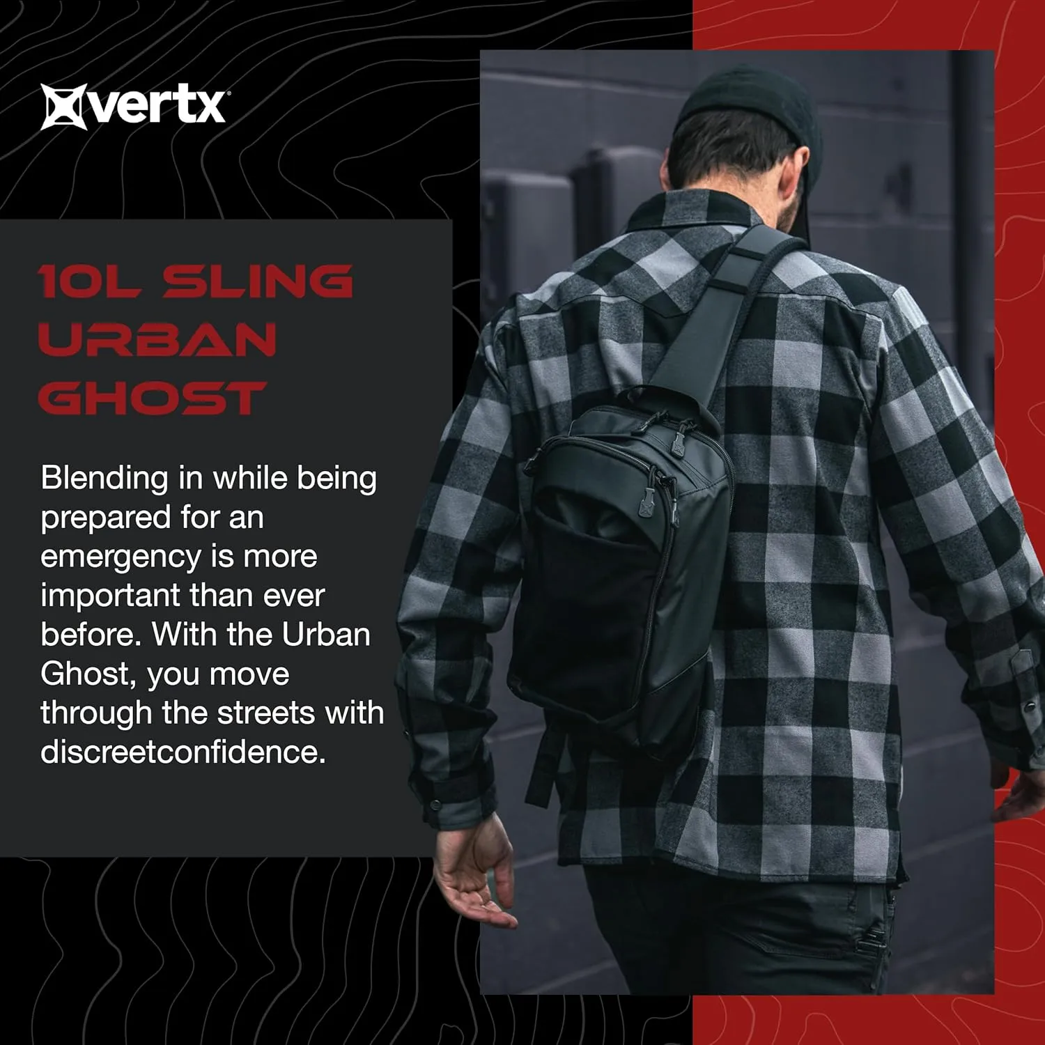 VERTX Urban Ghost Sling 10L CCW Tactical Bag