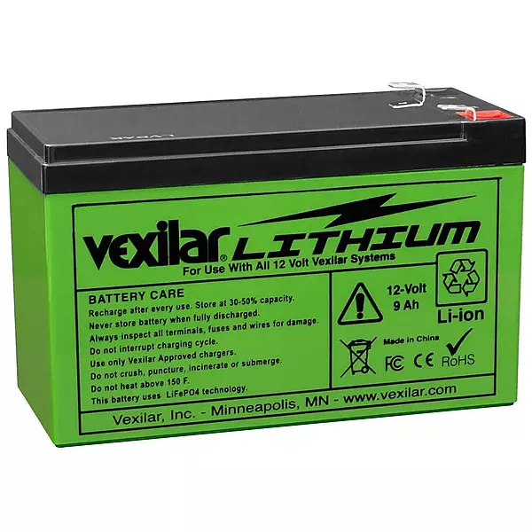 Vexilar V-100L 12 Volt / 9 amp Hour Lithium Battery