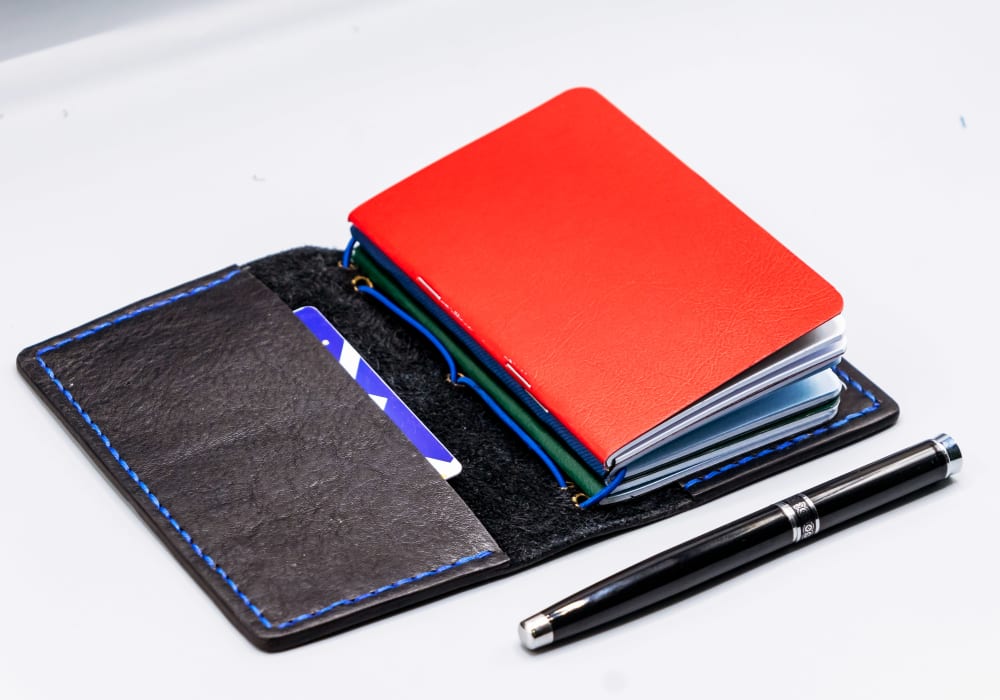 Devo Flexi Premium Leather Pocket Journals * 2 | Personalised = Handcrafted
