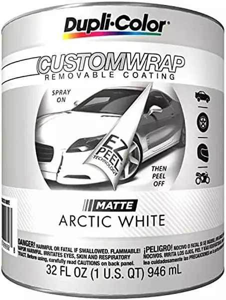 Dupli-Color ECWBQ7980 Custom Wrap Removable Bulk Coatings, Matte, Arctic White, 1 Quart