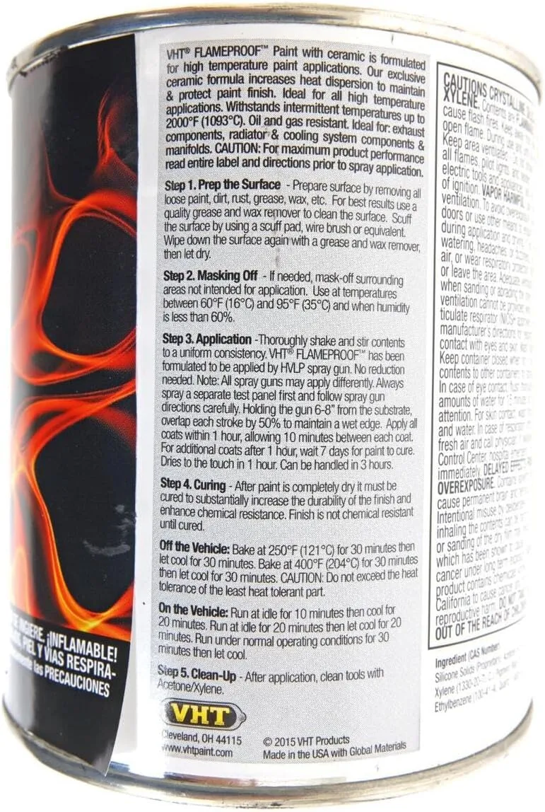 VHT FlameProof High-Heat Silicone-Ceramic Coating