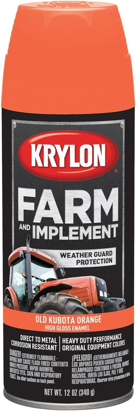 VHT Krylon K01821000 Kubota Orange Farm Paint, 12 oz (Pack of 1)