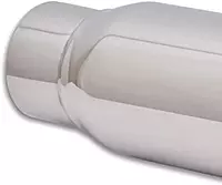 Vibrant Performance 1794 Bottle Style Resonator 3in Inlet/Outlet x 12in L, 1 Pack, Silver