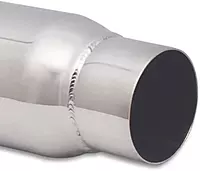 Vibrant Performance 1794 Bottle Style Resonator 3in Inlet/Outlet x 12in L, 1 Pack, Silver