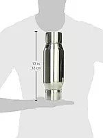 Vibrant Performance 1794 Bottle Style Resonator 3in Inlet/Outlet x 12in L, 1 Pack, Silver