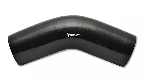 Vibrant Performance 2752 2.5in Silicone 45° Elbow, 4-Ply Aramid Reinforced, Black