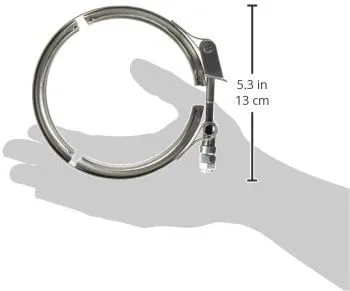Vibrant Performance VIB1493C Stainless Steel Quick Release V-Band Clamp, 4"