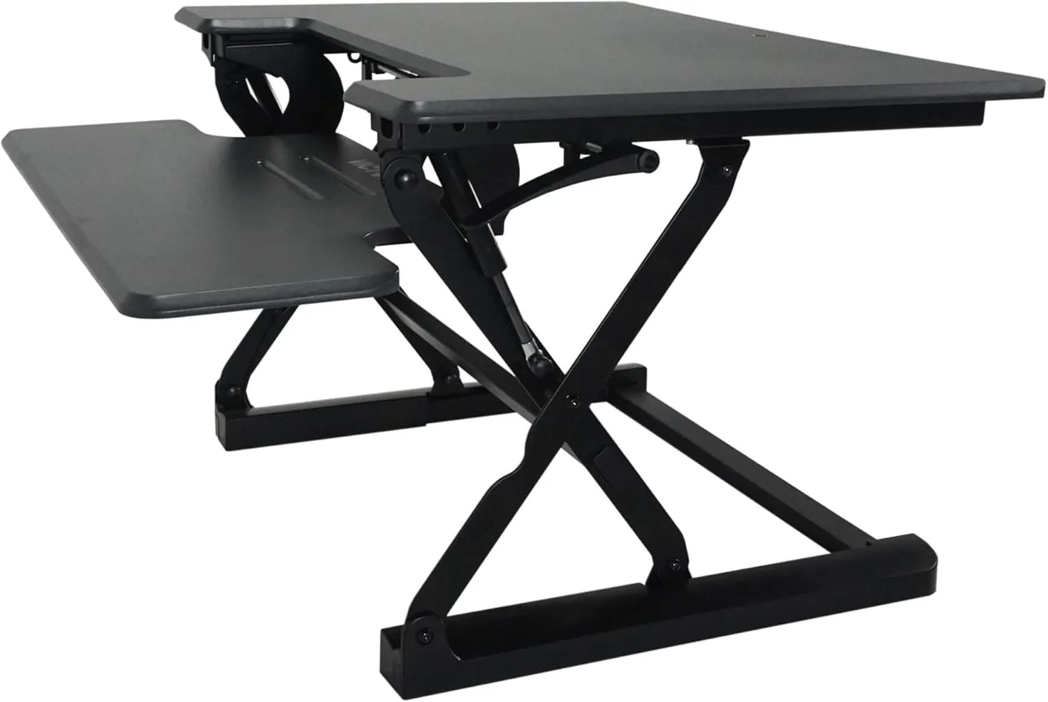 Victor DCX760G High Rise Collection Height Adjustable Standing Desk with Removable Keyboard Tray | Gray | 36” Wide Standing
