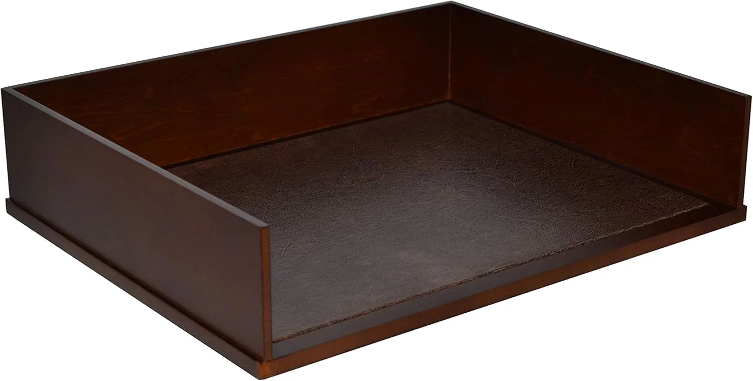 Victor Heritage Wood Stacking Letter Tray - 1 Compartment(s) - 3.1in x 13.2inx 10.6in Depth - Desktop - Natural