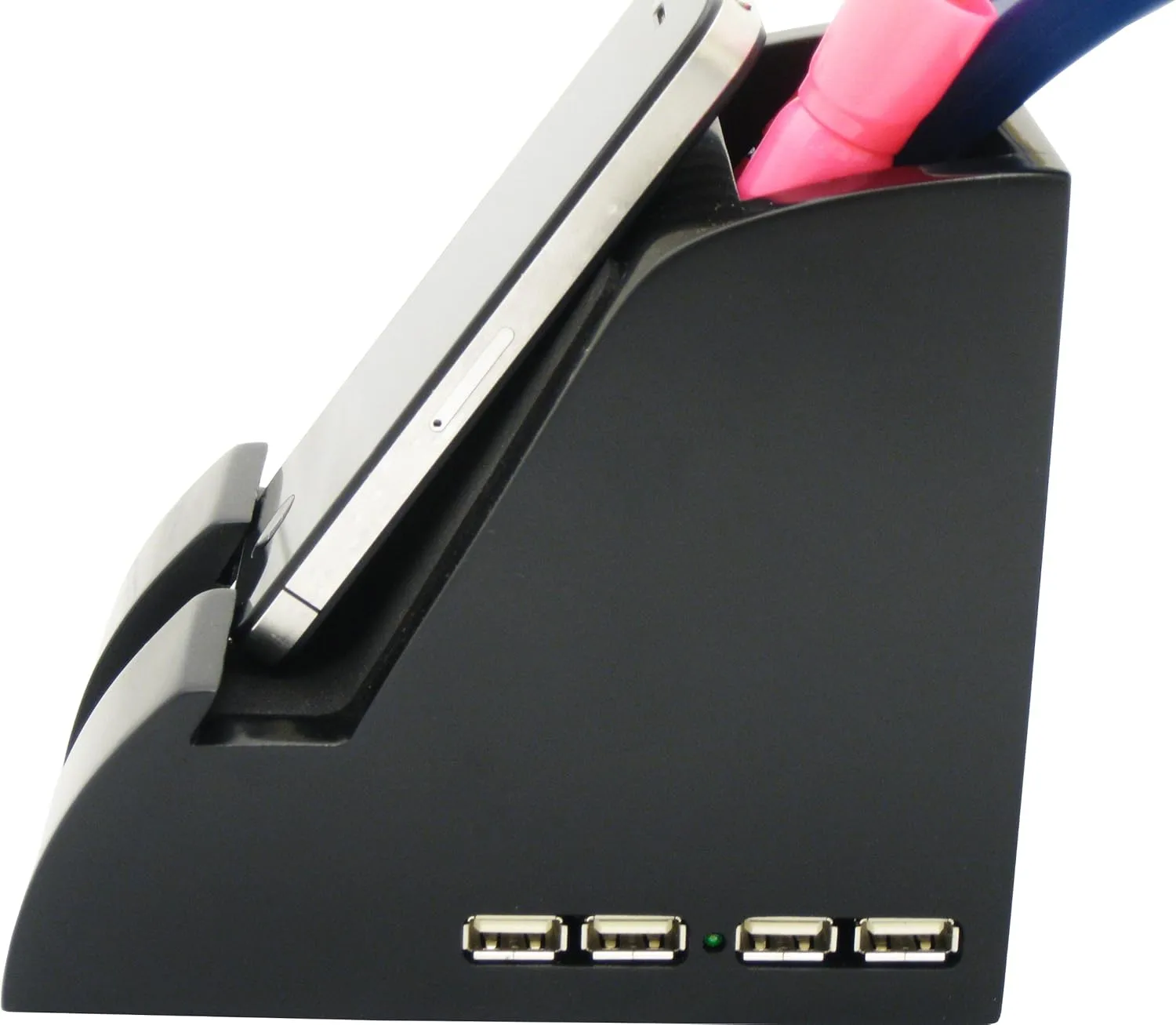 Victor PH600 Smart Charge Pencil Cup with USB Hub, Black