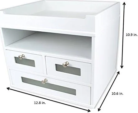 Victor Tidy Tower Desktop Organizer, Pure White, 10.8 x 12.3 x 10.8 in