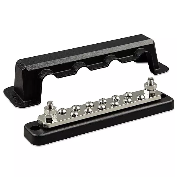 Victron Energy Busbar 250 Amp 70-Volt 2 Current Connections with 12 Screws and Cover