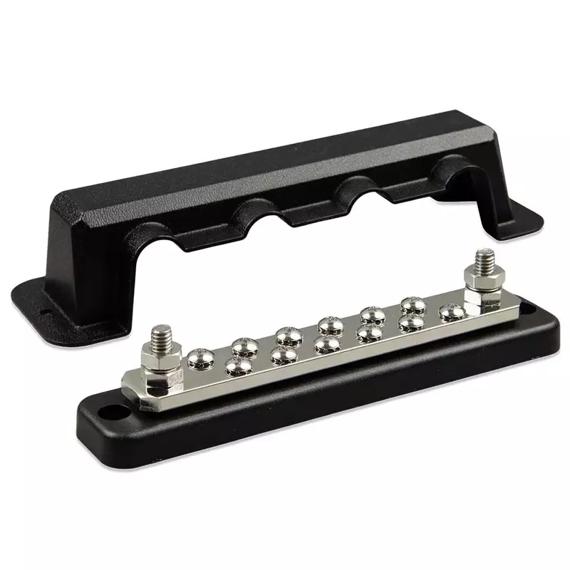 Victron Energy Busbar 250 Amp 70-Volt 2 Current Connections with 12 Screws and Cover