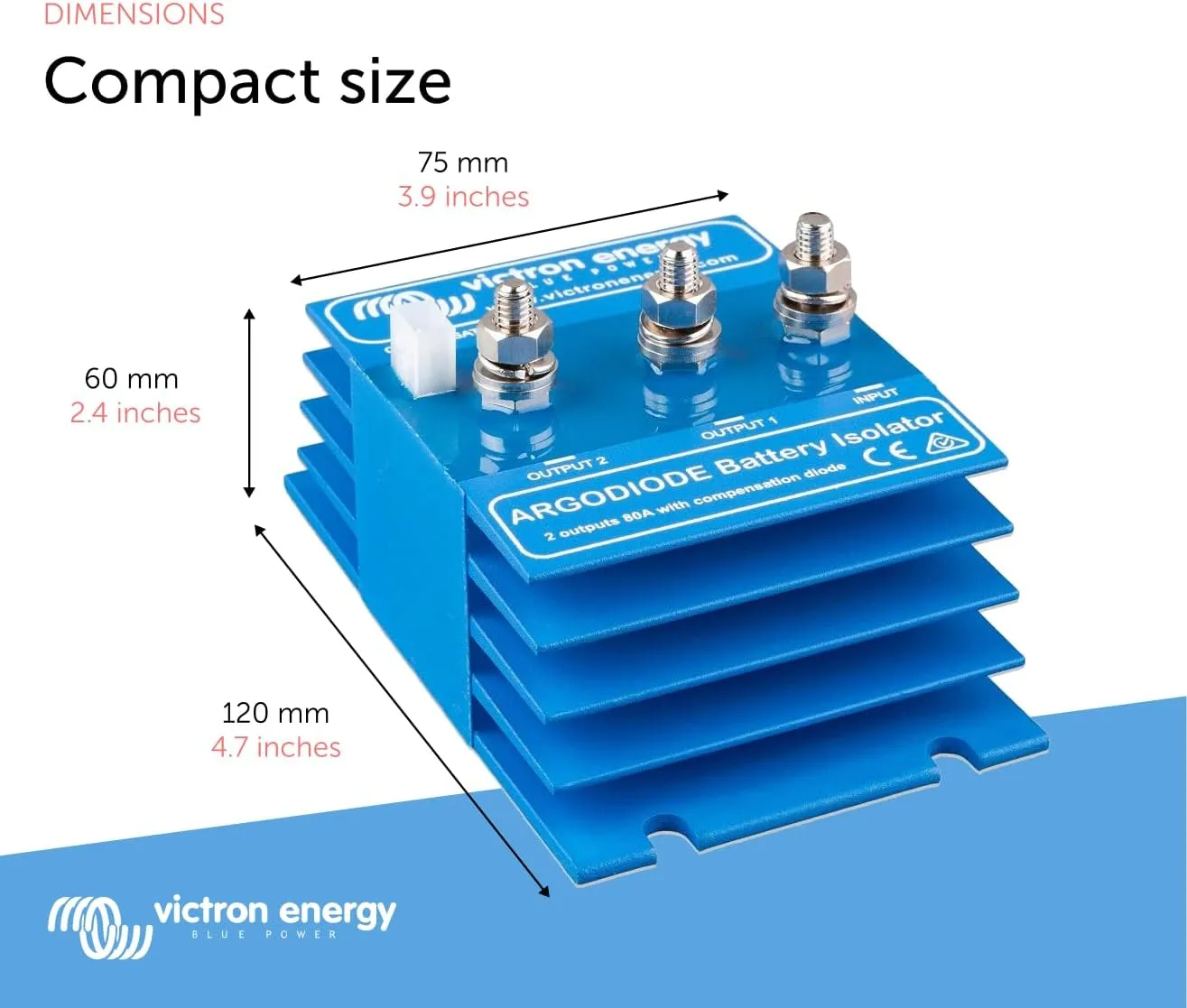 Victron Energy ArgoDiode Battery Isolator 80-2SC (2 Batteries 80A)