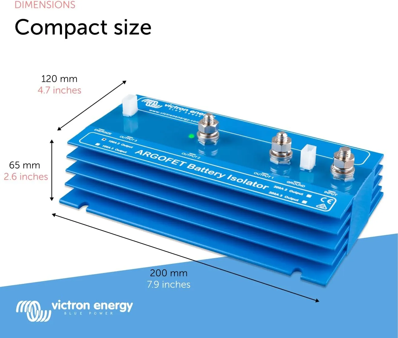 Victron Energy Argofet Battery Isolators 100-2AC (2 Batteries 100 amp)