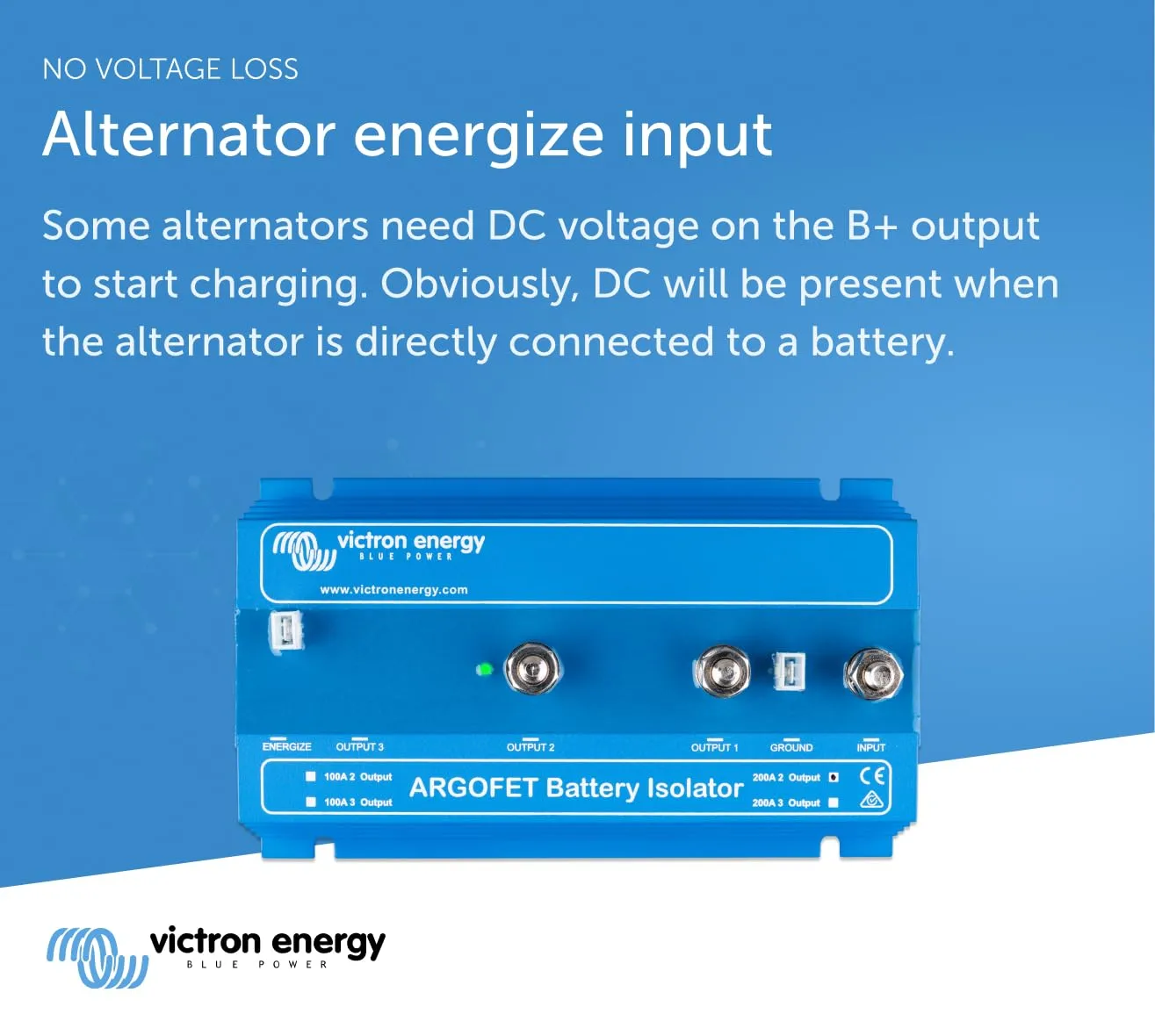 Victron ArgoFET 200-2 Battery Isolator - 200A (2 Batteries)