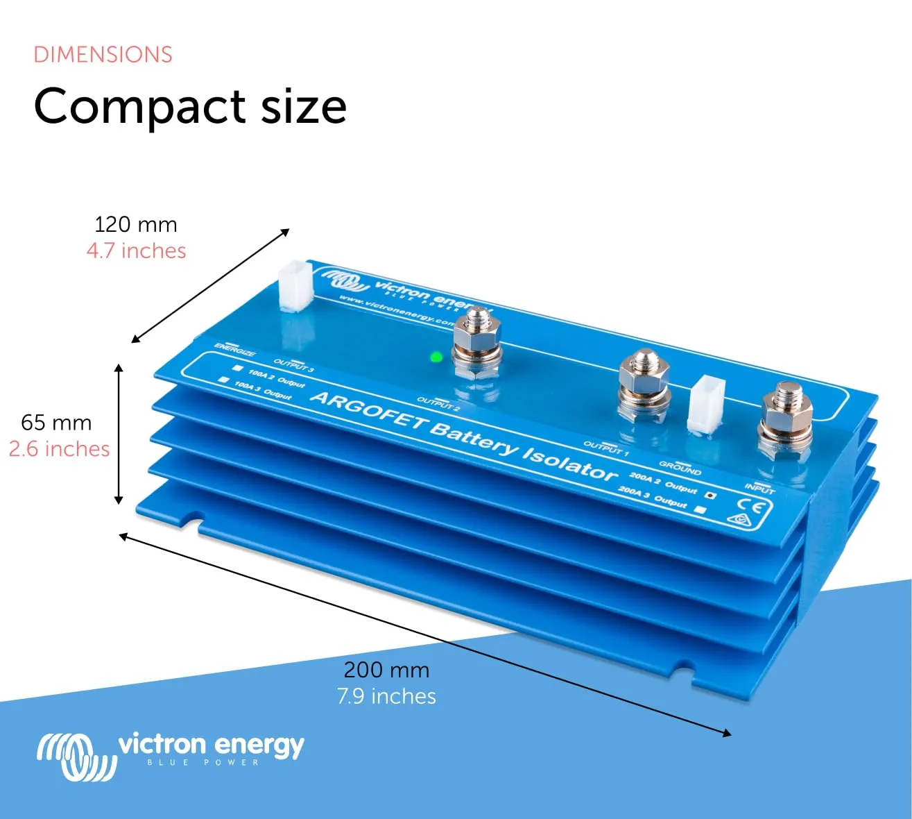 Victron ArgoFET 200-2 Battery Isolator - 200A (2 Batteries)