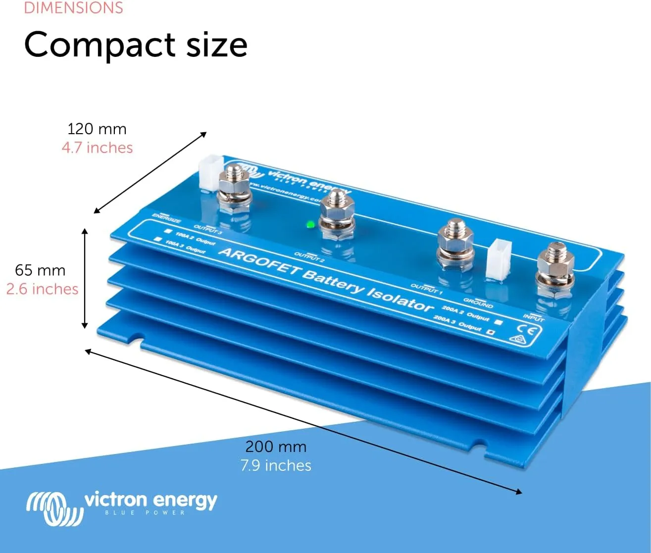 Victron Energy Argofet Battery Isolators 200-3AC (3 Batteries 200 amp)