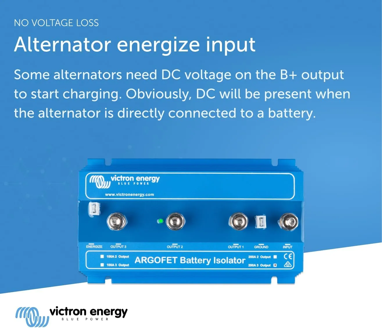 Victron Energy Argofet Battery Isolators 200-3AC (3 Batteries 200 amp)