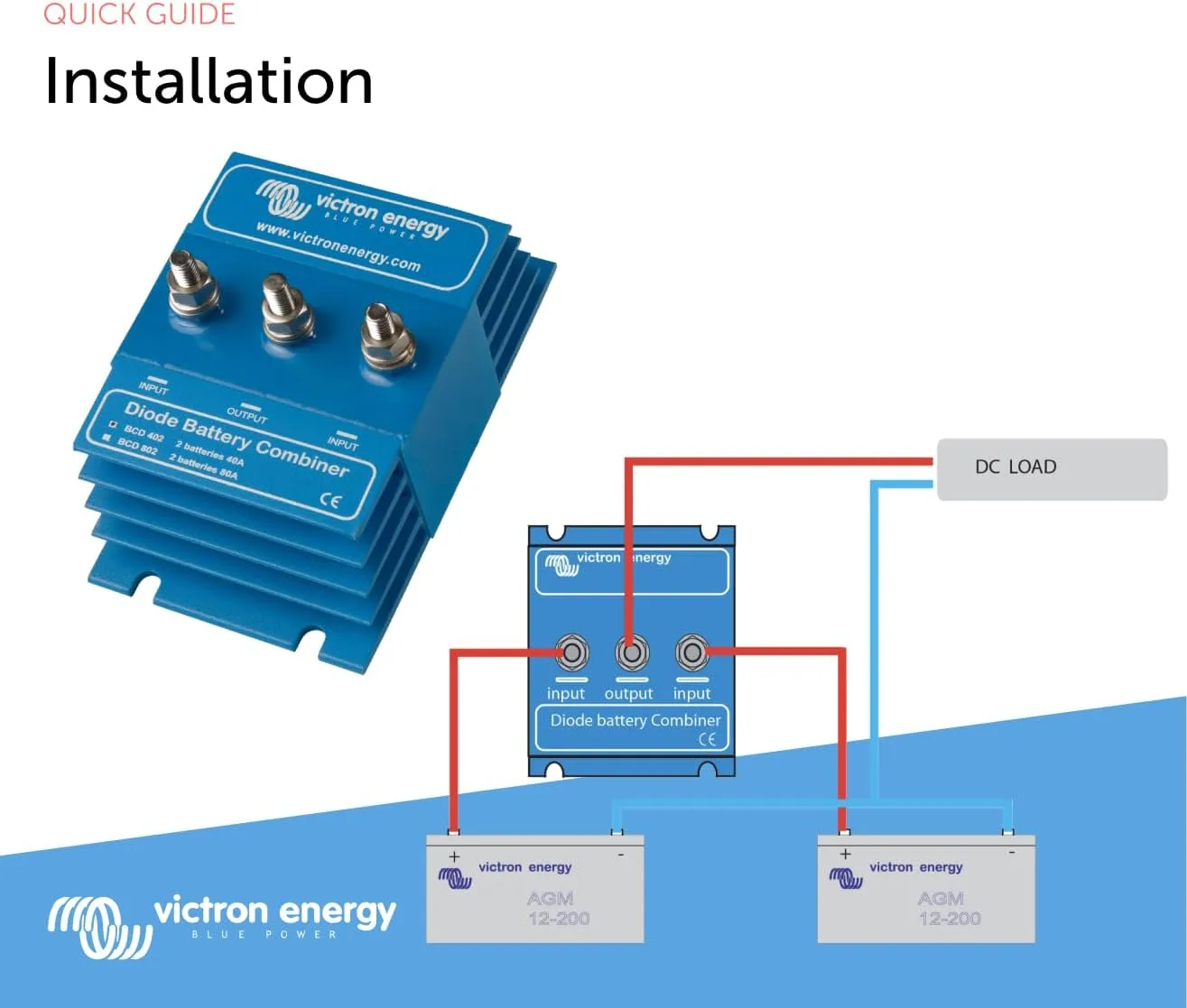 Victron Energy BCD Diode Battery Combiner for Two Batteries