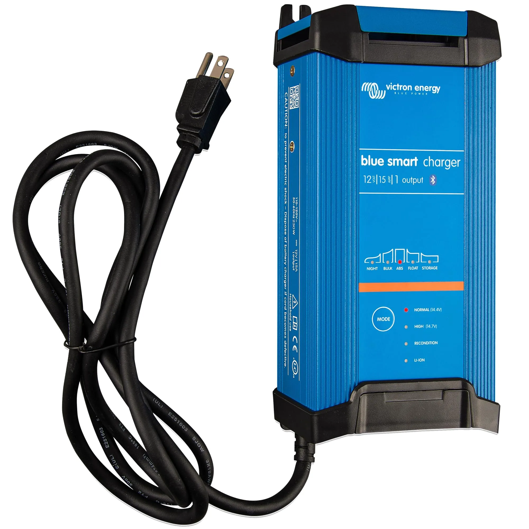 Victron Energy Blue Smart IP22 Smart Car Battery Charger 12V 15A, Float & Trickle Charger and Desulfator for Motorcycle, ATV