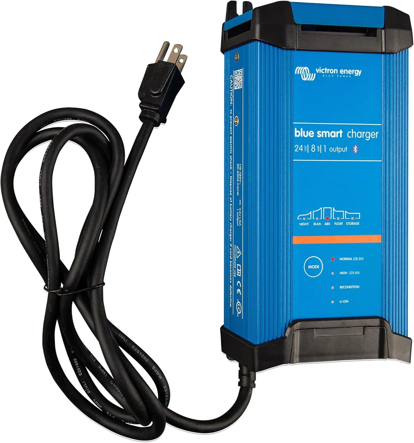Victron Energy Blue Smart IP22 Smart Car Battery Charger 24V 8A, Float & Trickle Charger and Desulfator for Motorcycle, ATV